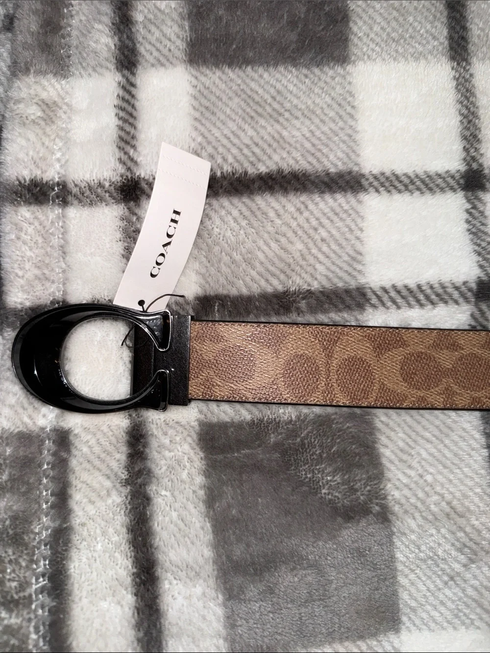 Coach Signature Buckle Cut-To-Size Reversible Belt, 38 MM BNWT